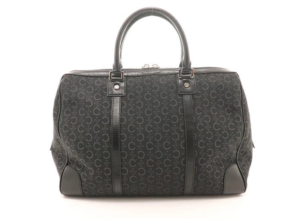 Celine Macadam handbag black gray canvas leather